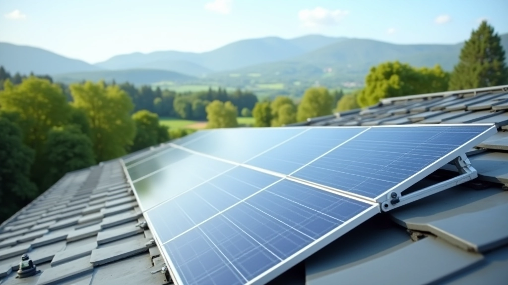 Solar panels installed on building roof demonstrating renewable energy sustainability